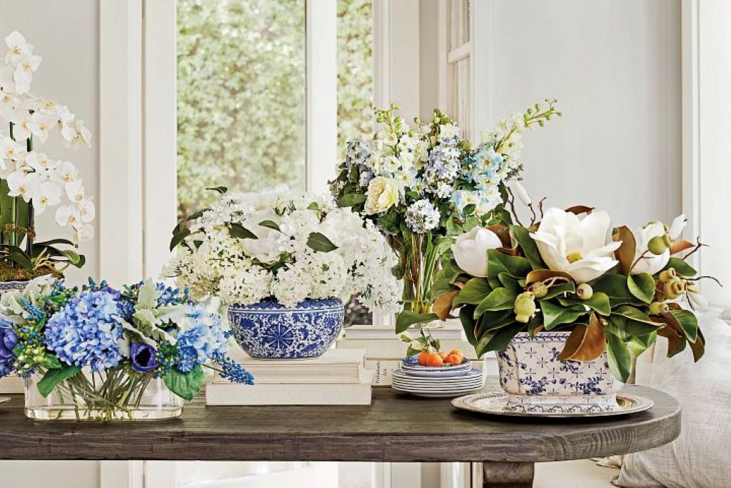How do you decorate with artificial flowers?