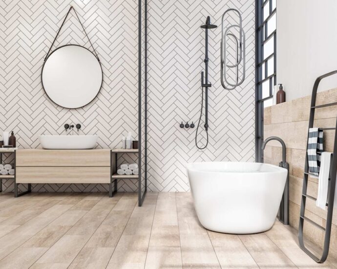 What floor tile is best for a small bathroom?