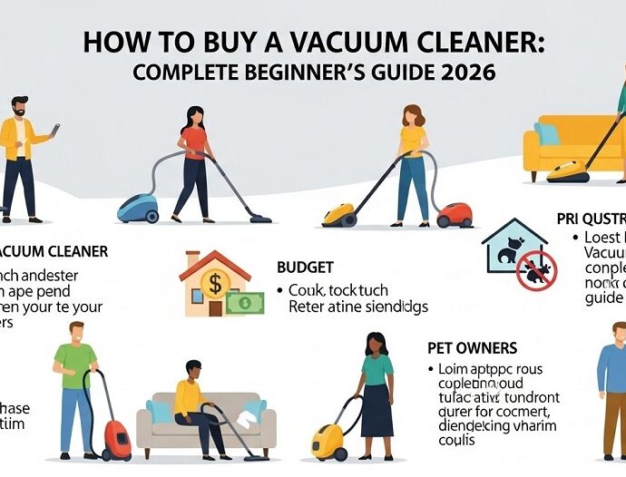 Vacuum cleaner comparison chart showing upright canister and stick models with suction power ratings