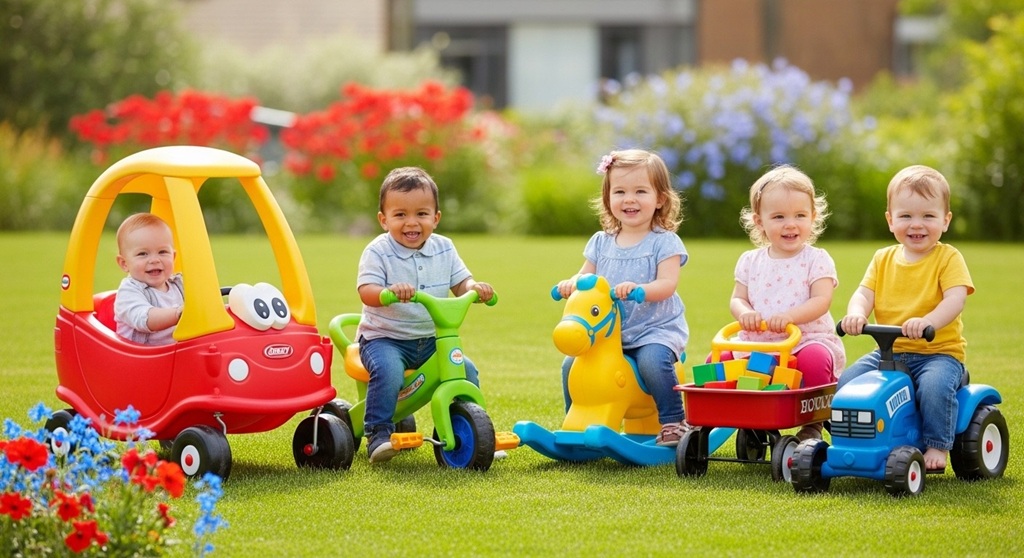 push ride-on toy with parent handle for toddlers
