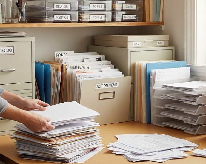 How do I prevent paperwork clutter from returning