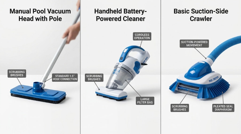 manual vs automatic pool vacuum under $200 comparison