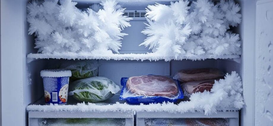 Ice crystals building up inside a Seattle home freezer