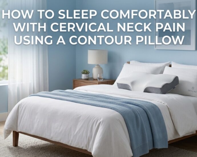 Orthopedic sleep pillow design supporting cervical neck pain relief for side sleeper