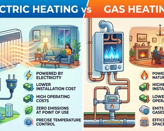 electric heating vs gas heating comparison chart for home heating systems
