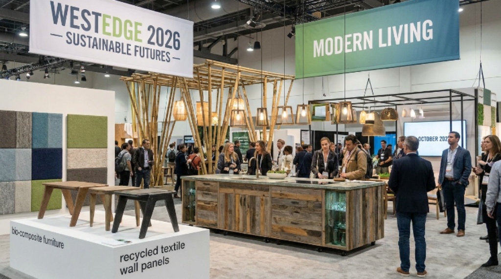 Sustainable materials and modern home design installations at WestEdge 2026