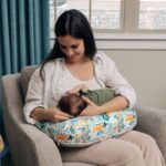 Affordable nursing pillow used for comfortable breastfeeding support