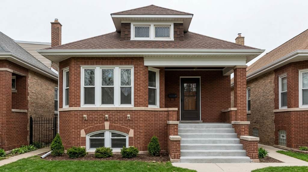Craftsman wood trim preserved during bungalow remodeling