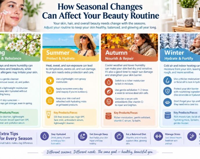 Seasonal changes and beauty routine
