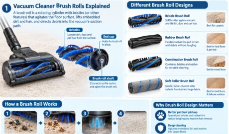 Vacuum cleaner brush rolls explained