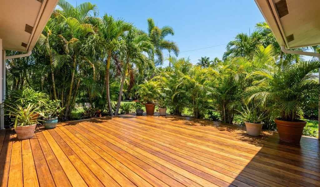 composite decking installation tropical lanai
