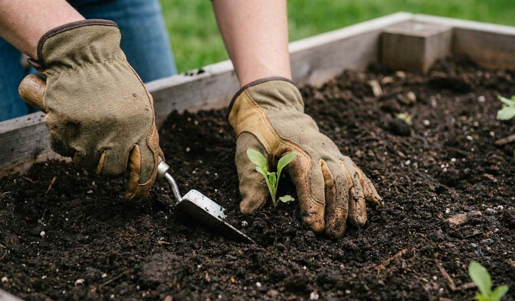 Hand measuring guide for gardening glove sizing