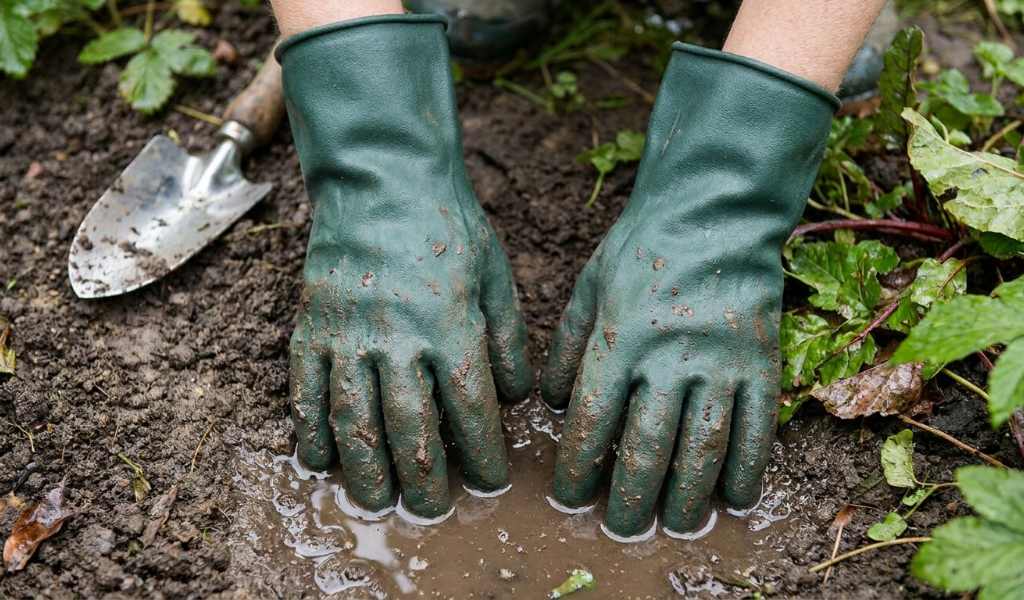 Insulated waterproof gloves for winter pruning