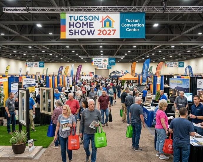 Visitors exploring exhibitor booths at the Tucson Home Show 2027 at the Tucson Convention Center