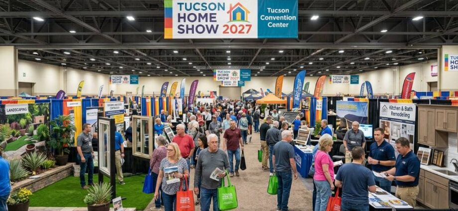 Visitors exploring exhibitor booths at the Tucson Home Show 2027 at the Tucson Convention Center