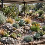 Themed Landscape Showcase garden display with drought-tolerant plants at the 2027 expo